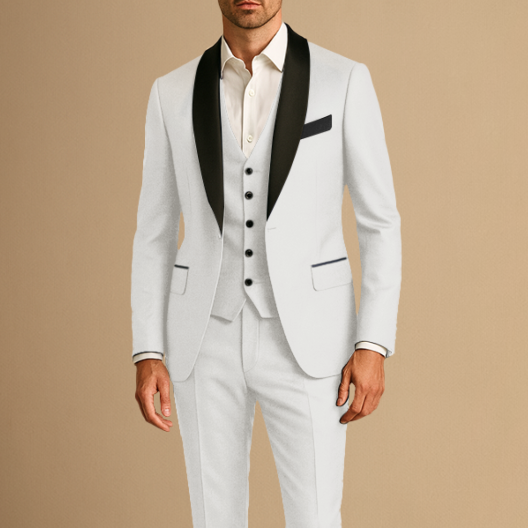 Eleganter Dreiteiliger Smokinganzug Für Herren