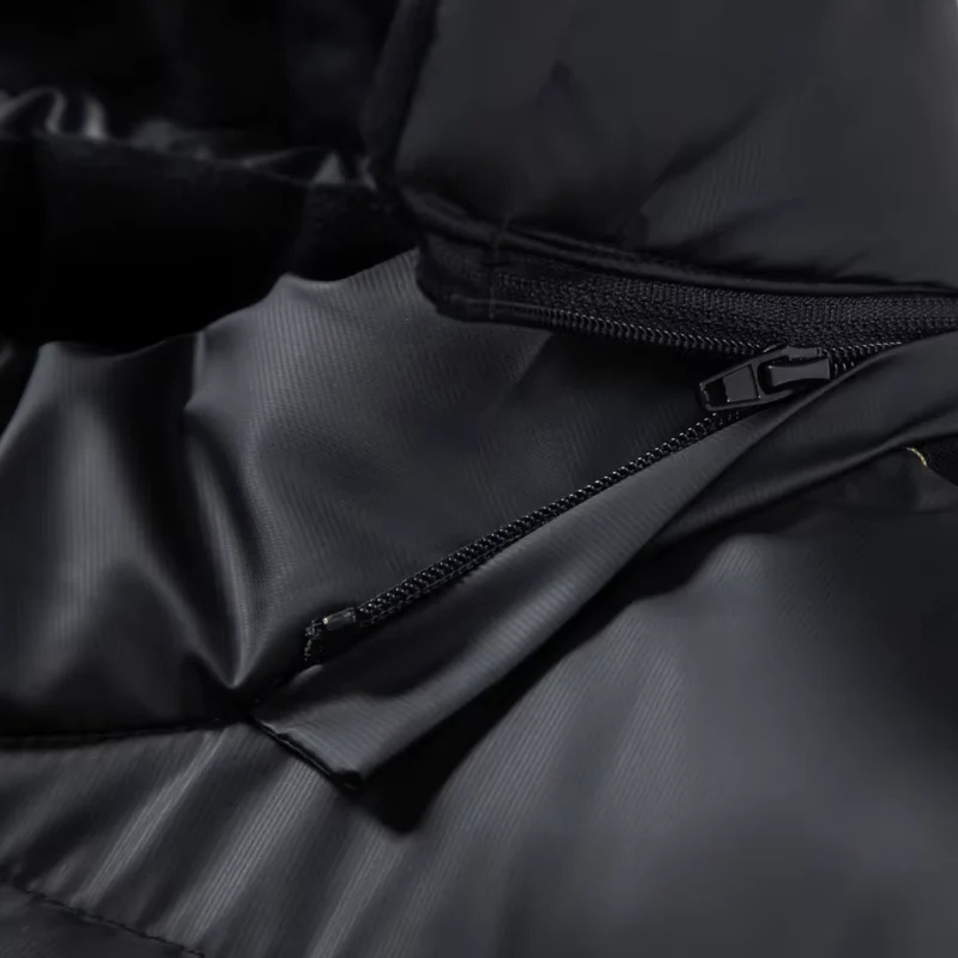 Herren Hybrid-Winterjacke Mit Kapuze