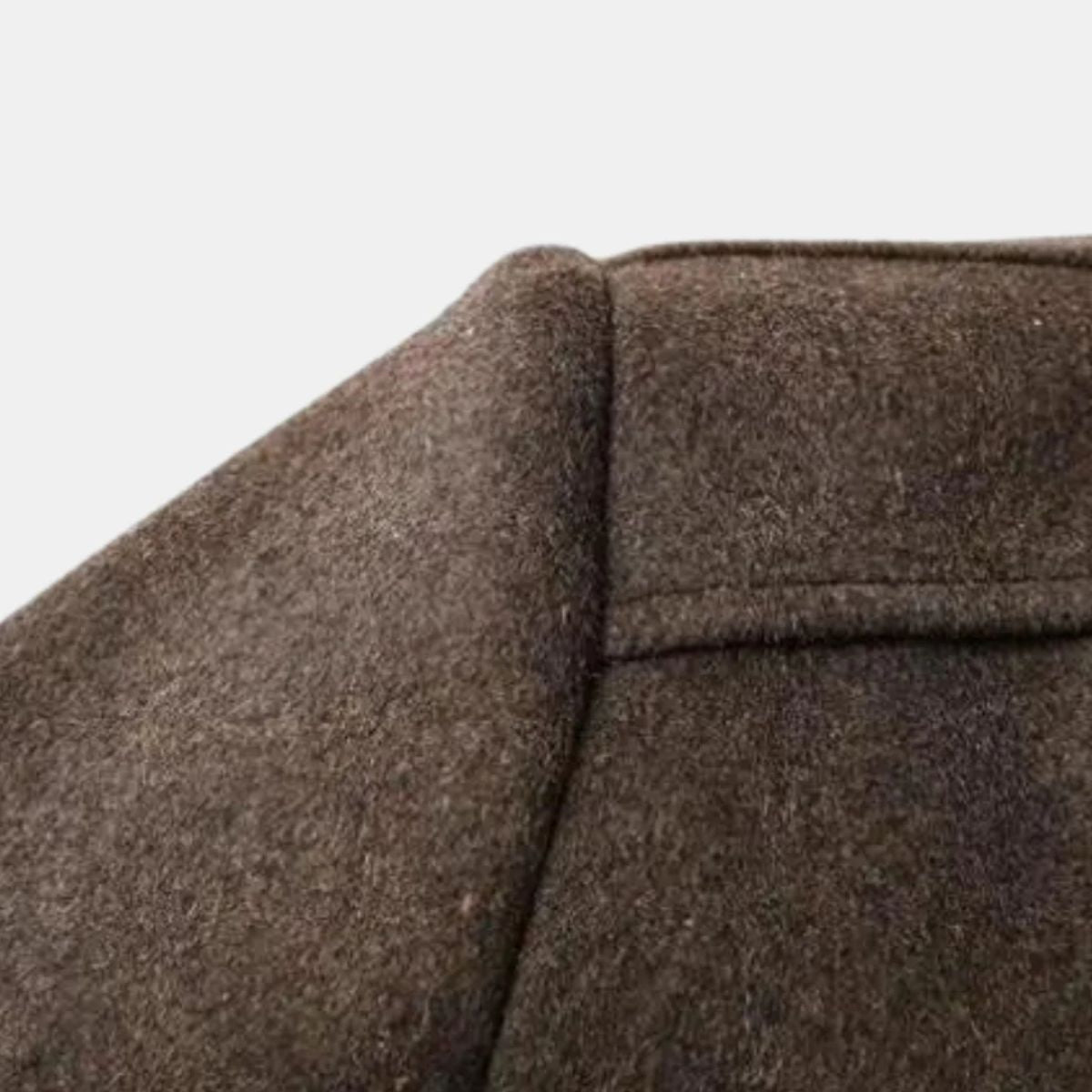 Herren Wollmantel Mit Klassischem Winter Design