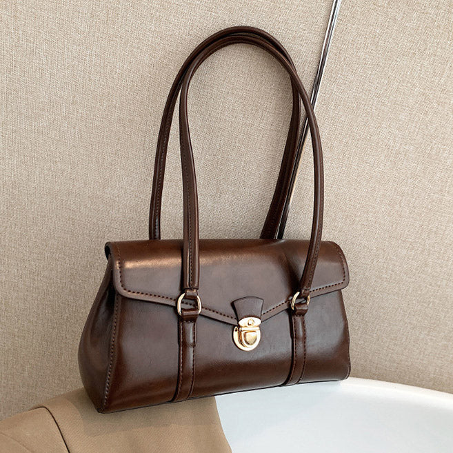 Vegane Leder Vintage Schultertasche