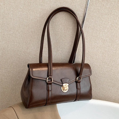 Vegane Leder Vintage Schultertasche
