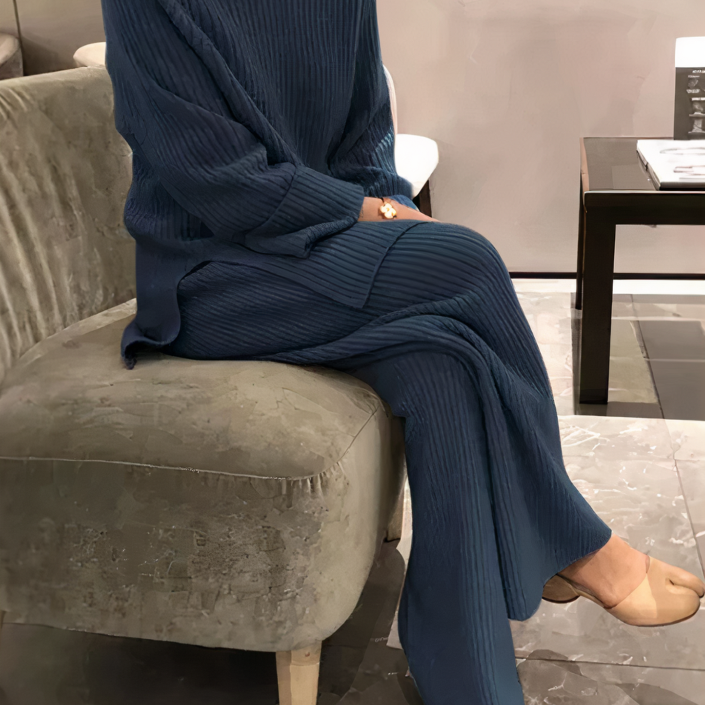 Damen Freizeitpullover und Hosen Set