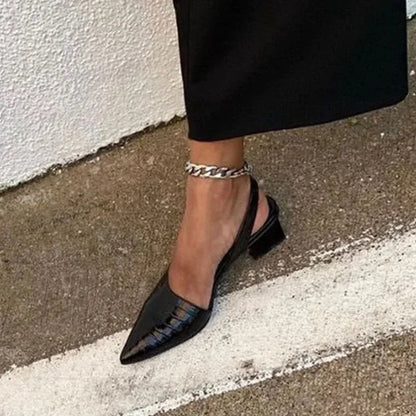Damen Bequeme Slingback-Pumps