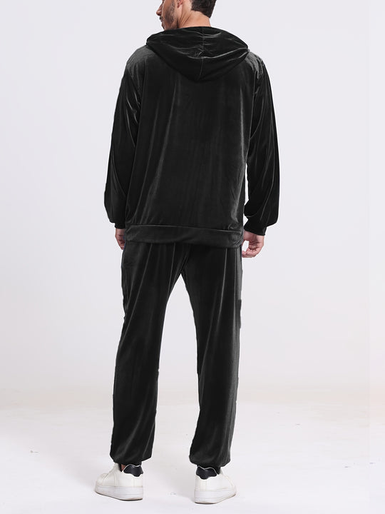 Zweiteiliges Kapuzenset mit Pullover und Hose für Herren