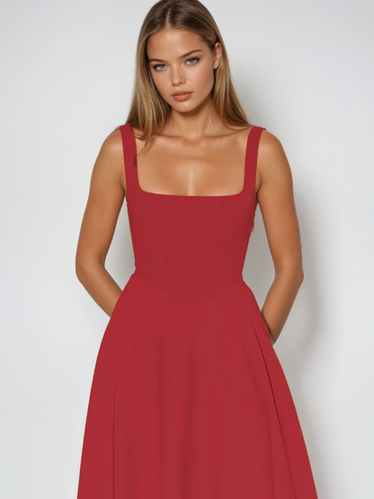 Klassisches Midikleid für Damen