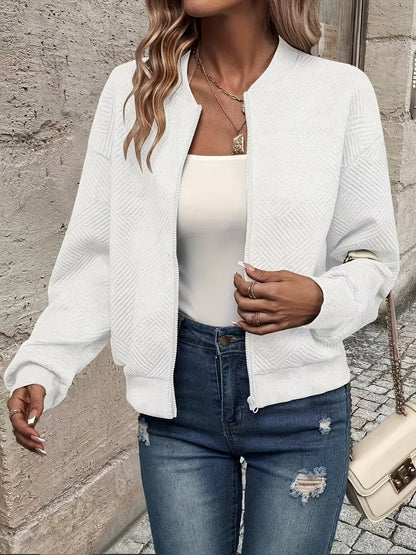 Leichte Übergangsjacke mit Stehkragen und Reißverschluss für Damen