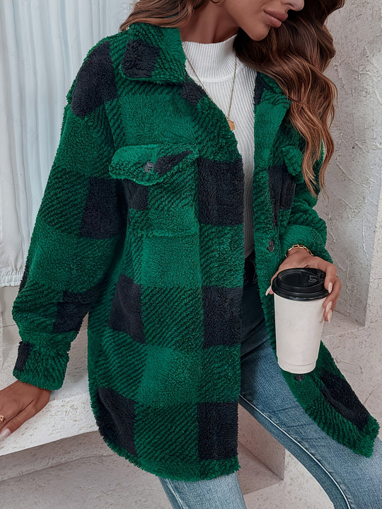 Stylische karierte Jacke für Damen