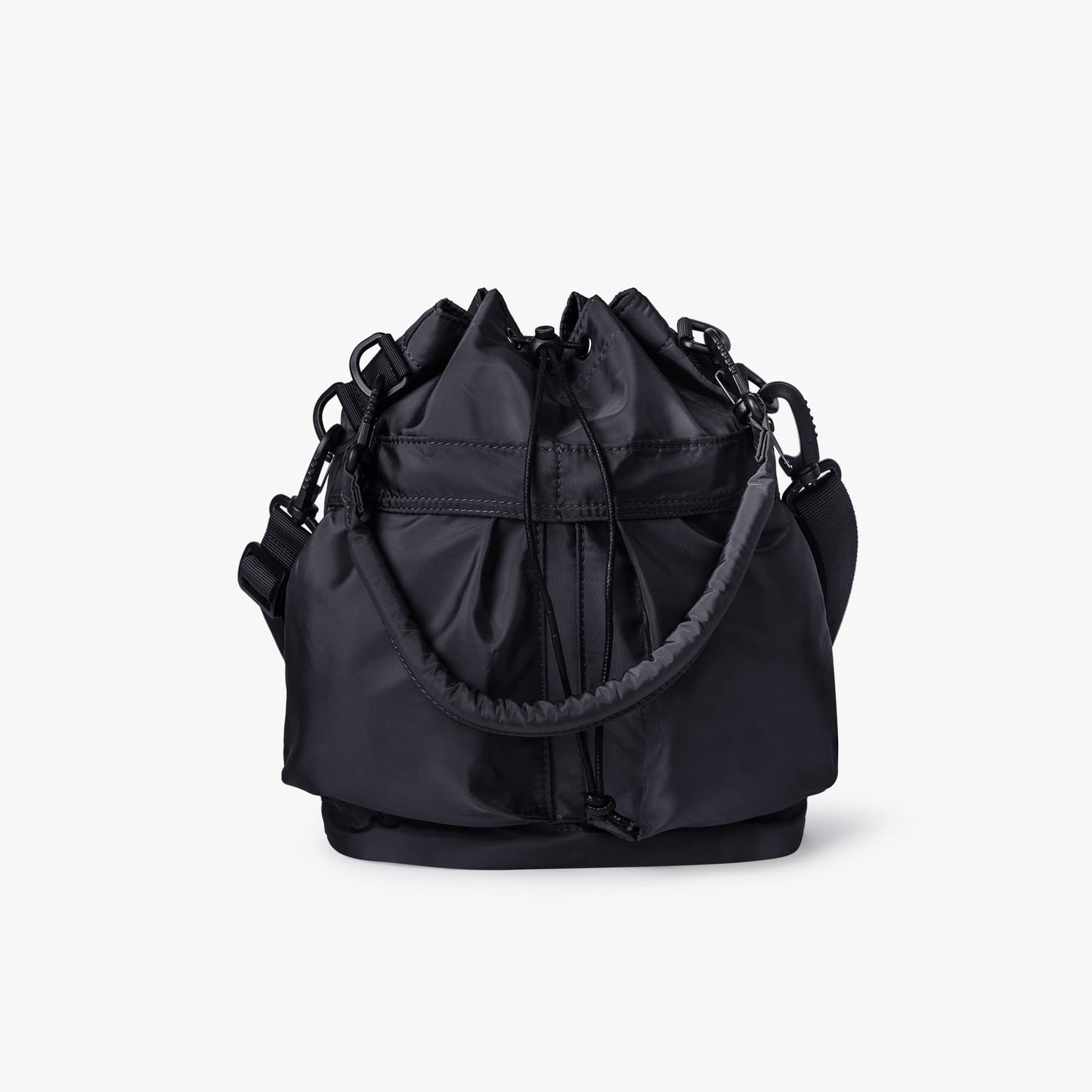 Nylon Kordelzug-Beuteltasche mit abnehmbarem Griff und Schultergurt