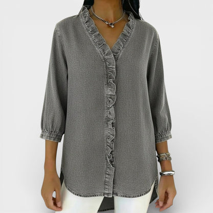 Elegante Bluse mit Rüschen für Damen