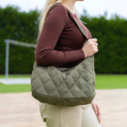 Gesteppte Diamond Puffer Schultertasche Leichtes Nylon