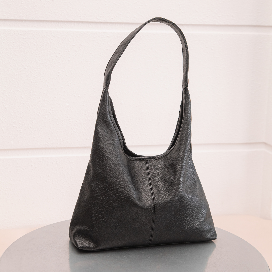Vegane Leder-Hobo-Tasche mit Schulterriemen