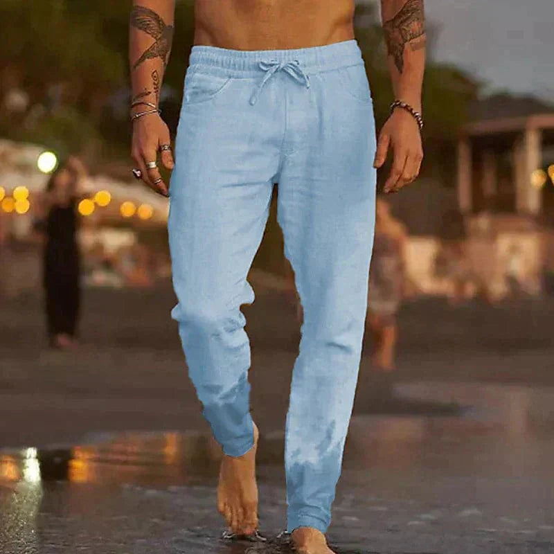 Herren Leichte Leinenhose Sommerhose