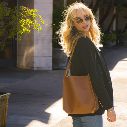 Vegane Leder-Shopper-Tasche Leicht und Strukturiert
