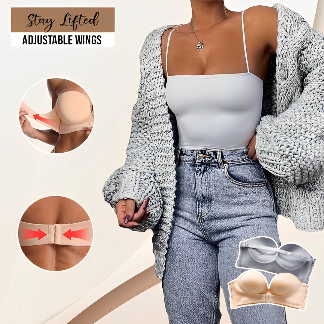 Trägerloser Push-Up-BH für Damen mit Hebeunterstützung