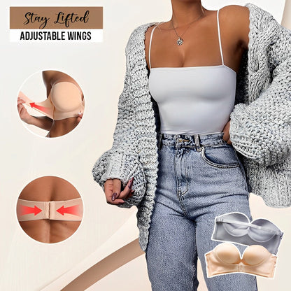 Trägerloser Push-Up-BH für Damen mit Hebeunterstützung