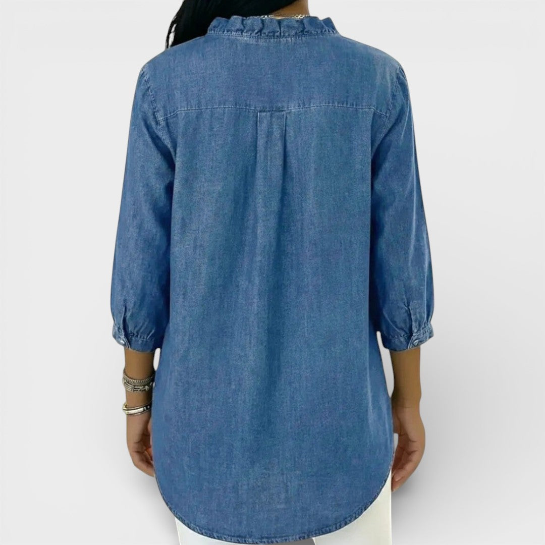 Elegante Bluse mit Rüschen für Damen