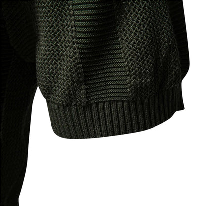 Herren Pullover-Poloshirt mit offenem Kragen und geripptem Saum