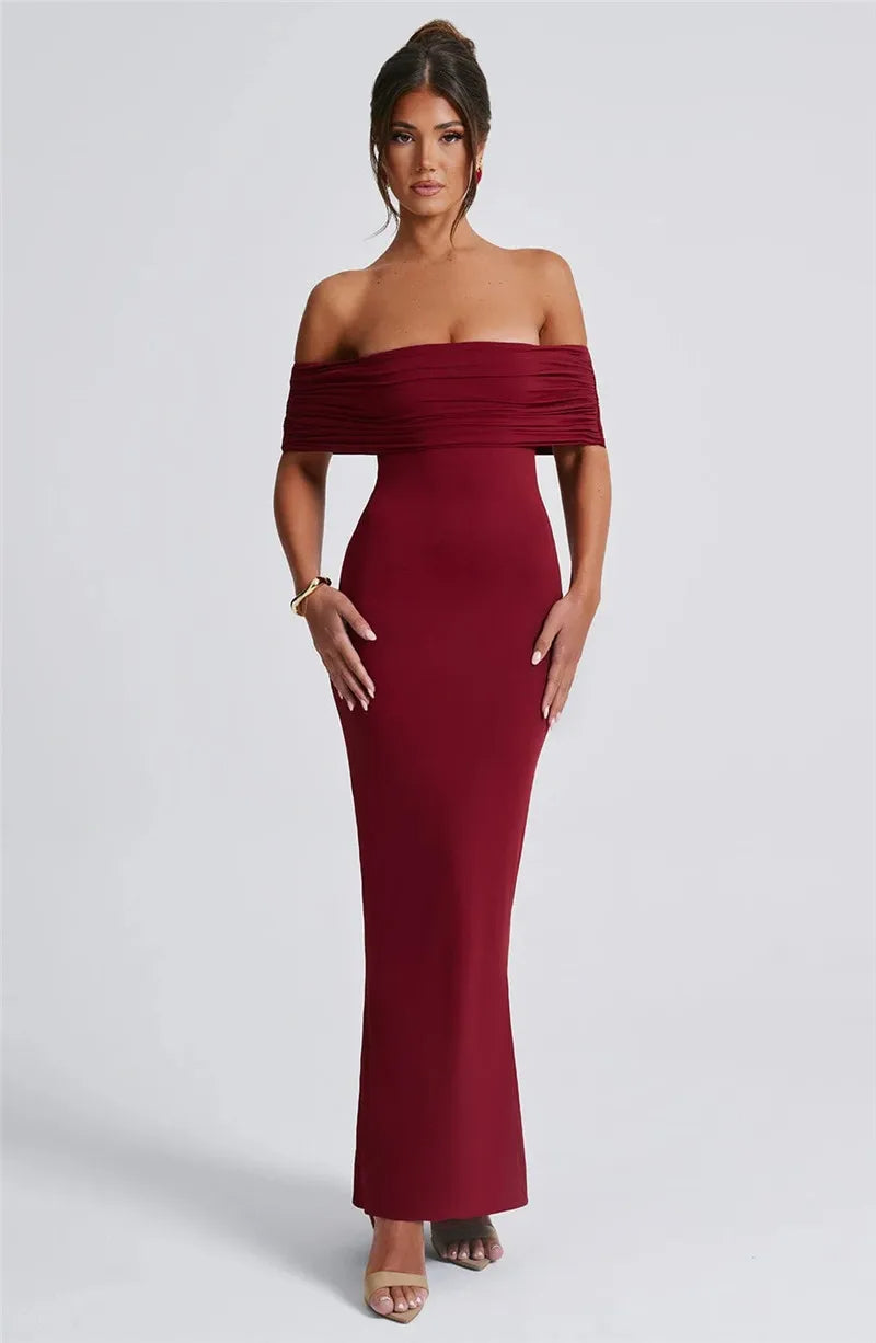 Trägerloses, rückenfreies, sexy Maxikleid