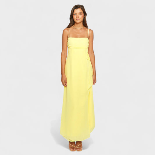 Elegantes gelbes Maxikleid für Damen
