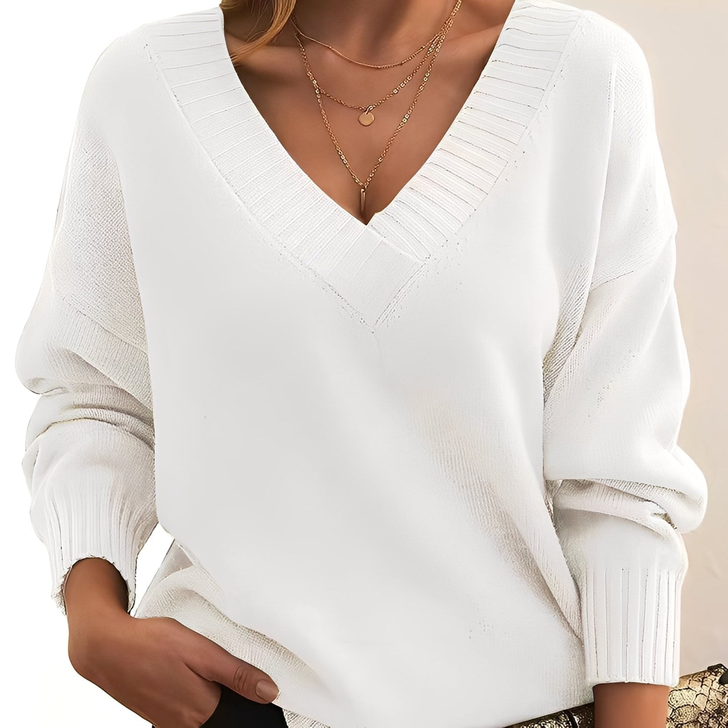 Damen Kaschmirpullover Weicher Strickpullover