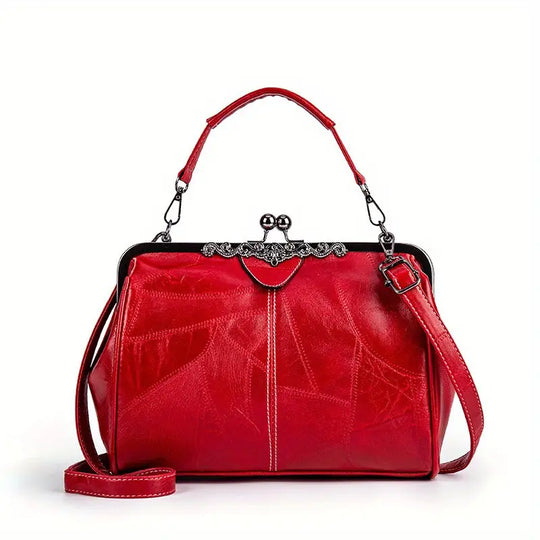 Elegante Vintage-Handtasche mit Kussverschluss für Damen