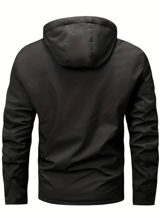 Camouflage Fleecejacke mit Kapuze für Herren