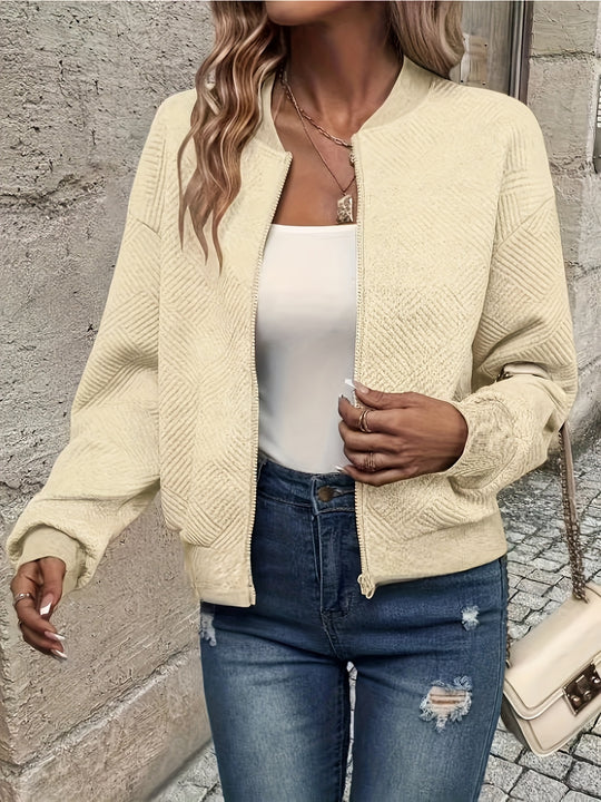 Leichte Übergangsjacke mit Stehkragen und Reißverschluss für Damen