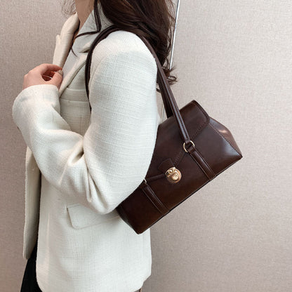 Vegane Leder Vintage Schultertasche