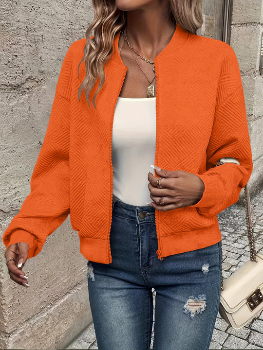 Leichte Übergangsjacke mit Stehkragen und Reißverschluss für Damen