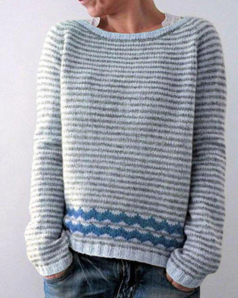Damen Retro Pullover Mit Vintage Design