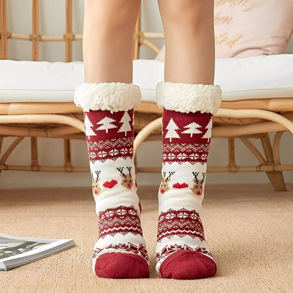 Gemütliche warme Weihnachtssocken für Damen