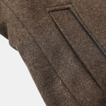 Herren Wollmantel Mit Klassischem Winter Design