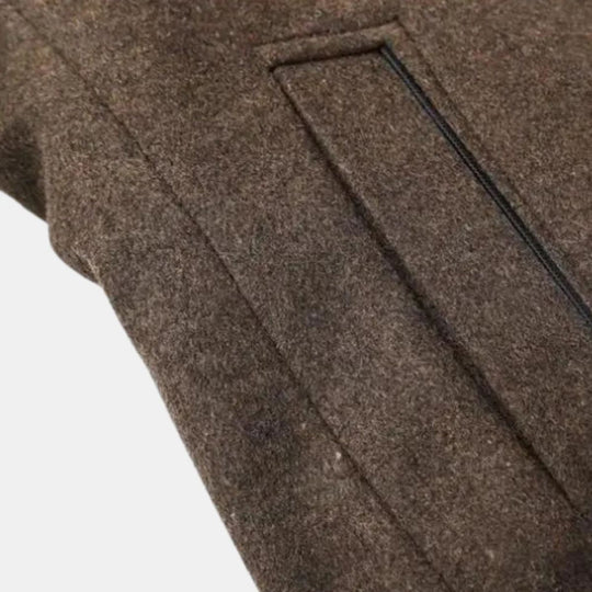 Herren Wollmantel Mit Klassischem Winter Design