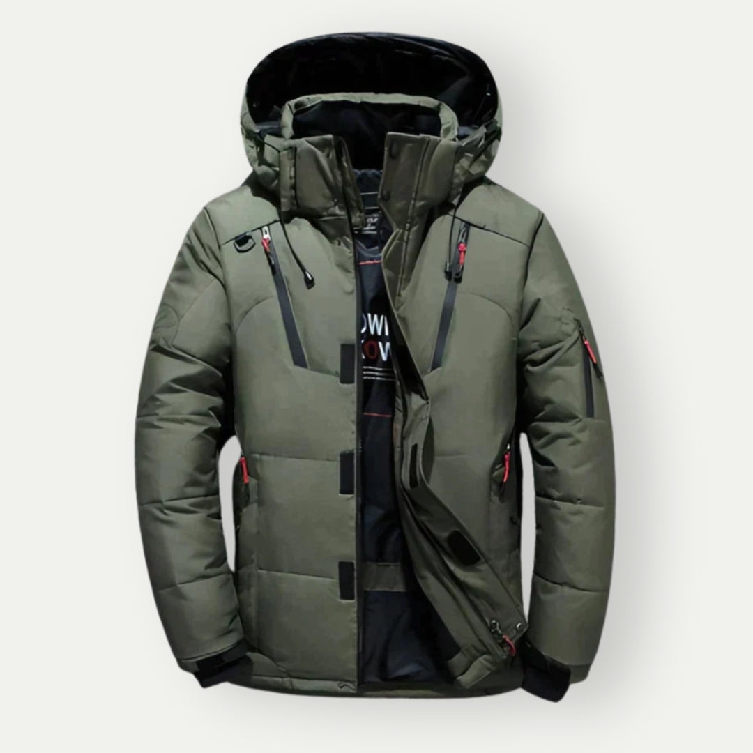Herren Daunenjacke Mit Klassischem Schnitt Für Winter
