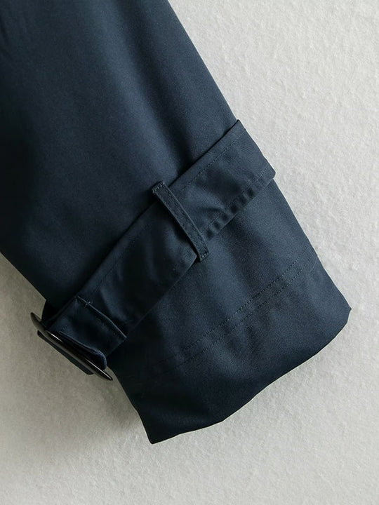 Damen Trenchjacke Kurz Mit Reverskragen