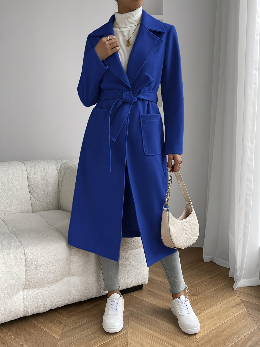Trenchcoat mit Gürtel und Taschen für Damen