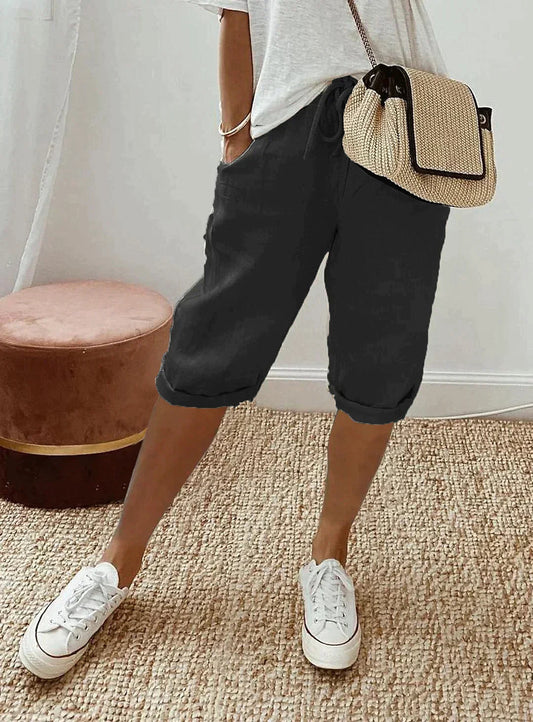 Elegante Damen Leinen Sommerhose