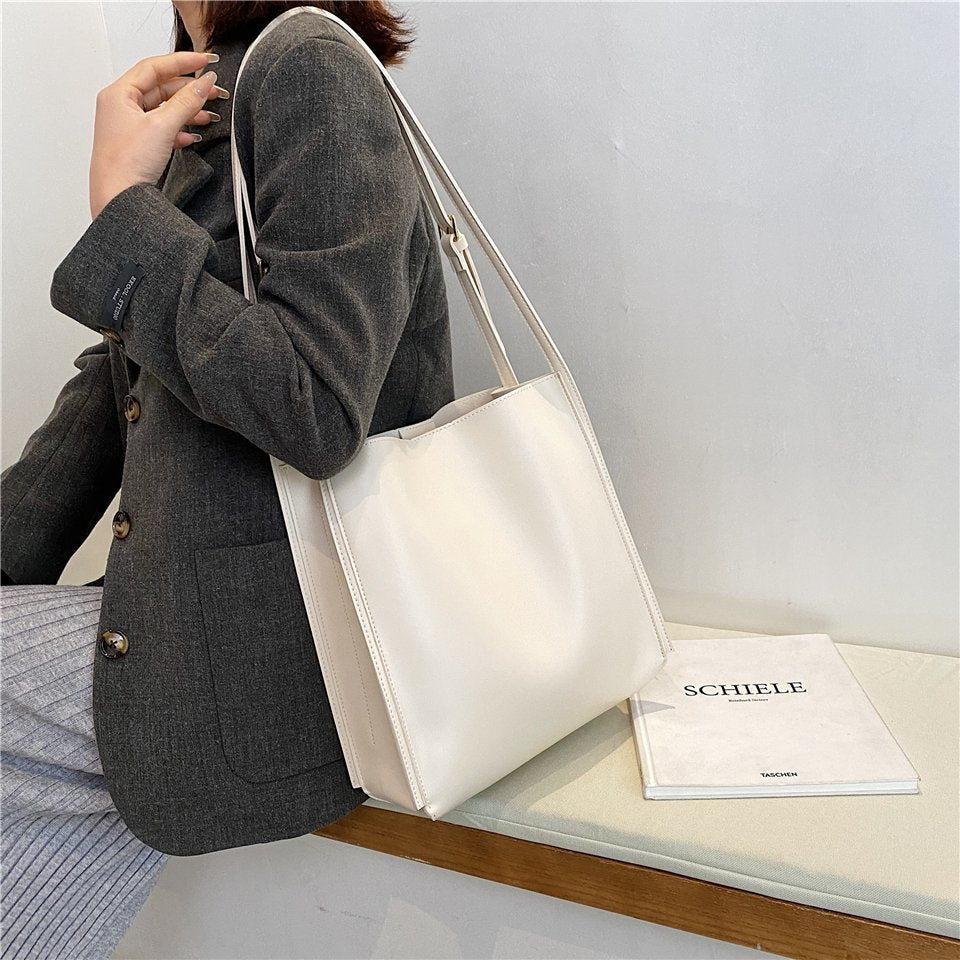 Vegane Leder-Shopper-Tasche Leicht und Strukturiert
