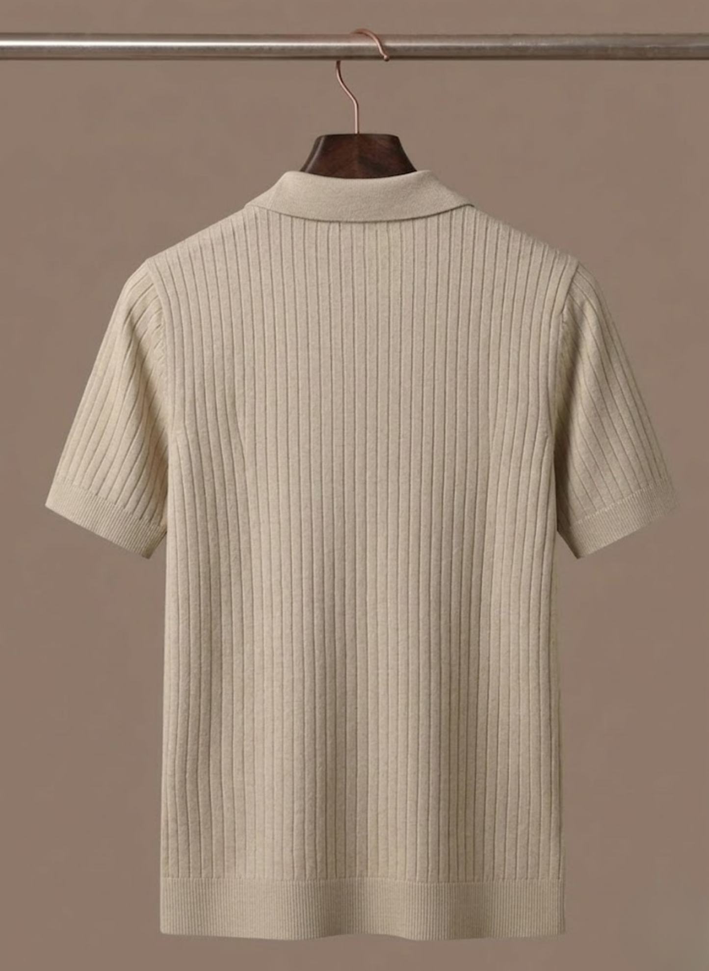 Leichtes Herren-Poloshirt aus Rippstrick