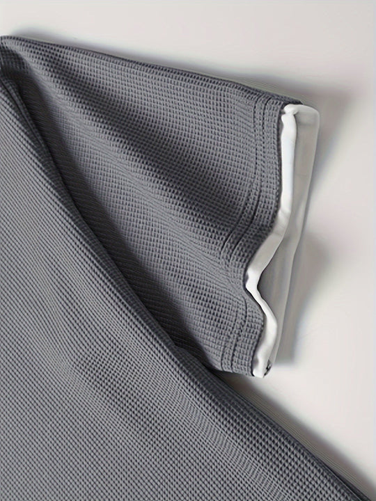 Herren Lounge Set Mit T Shirt Und Shorts Im Waffelmuster