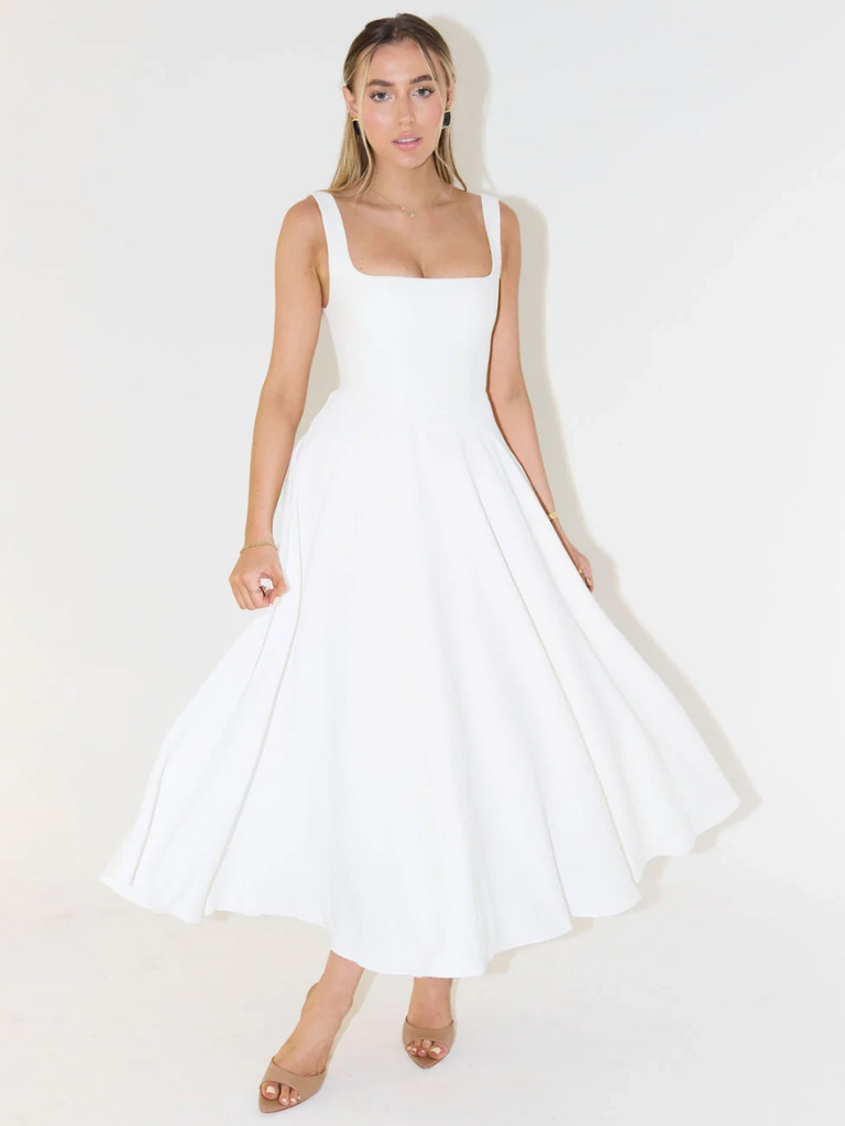 Klassisches Midikleid für Damen