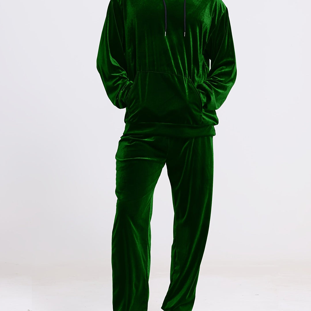 Zweiteiliges Kapuzenset mit Pullover und Hose für Herren