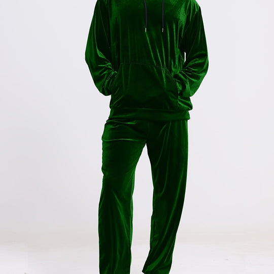 Zweiteiliges Kapuzenset mit Pullover und Hose für Herren