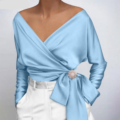 Seidensatinbluse für Damen