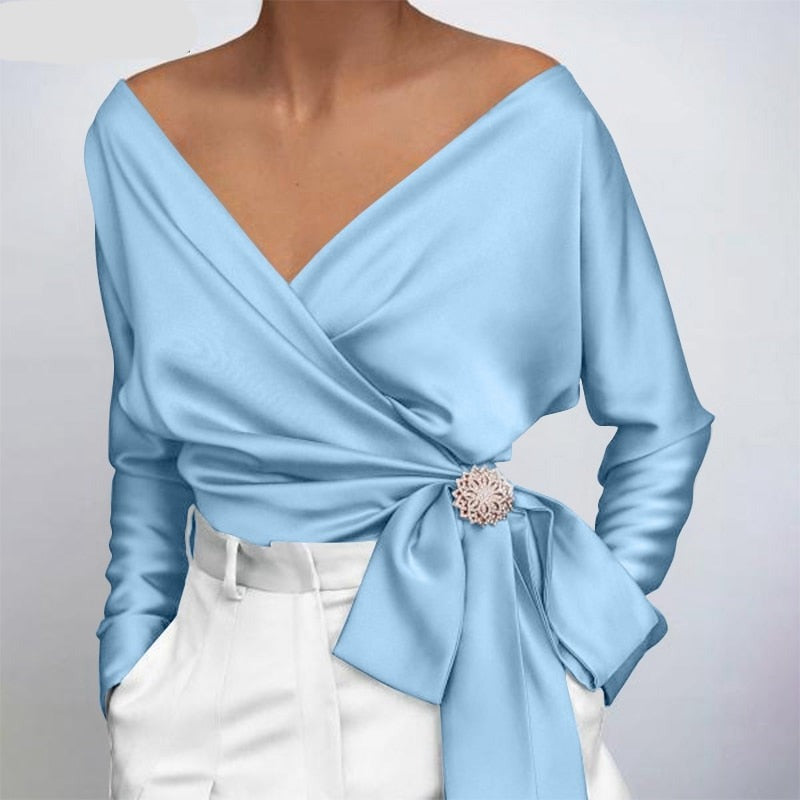 Leichte Seiden-Sommerbluse für Damen