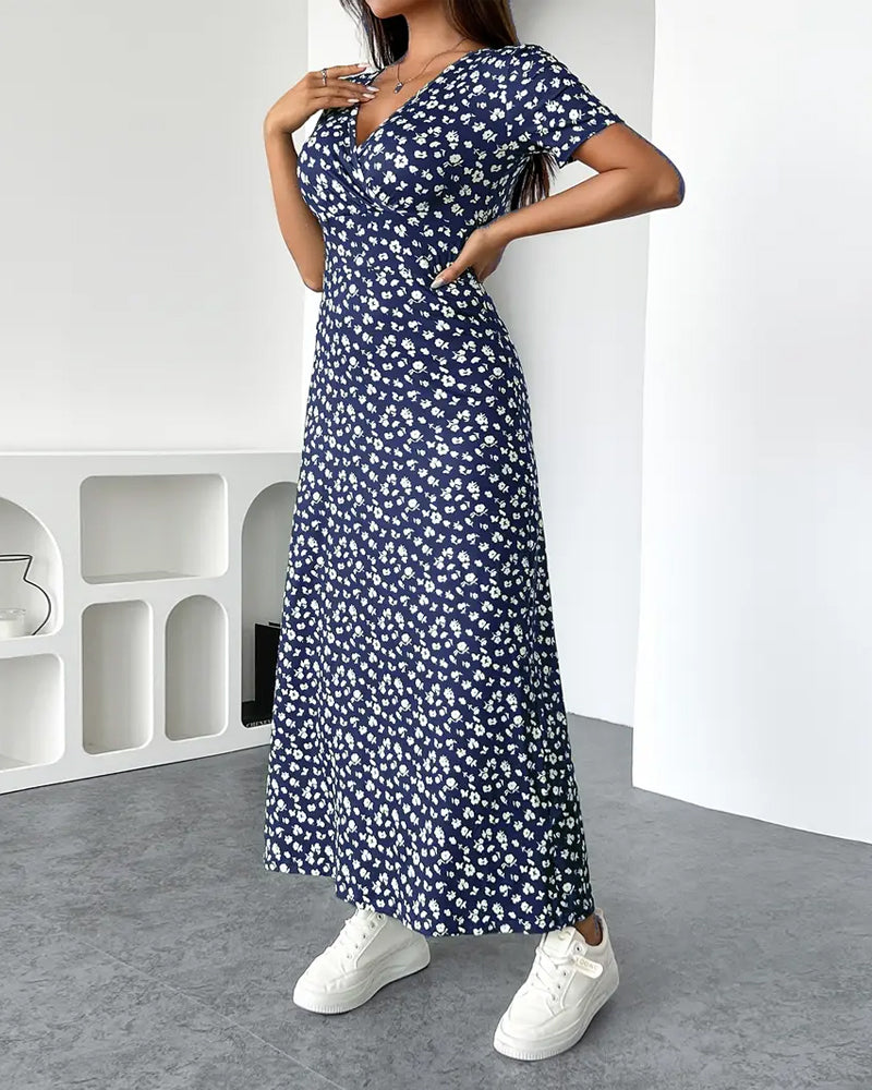 Elegantes bedrucktes Bodycon-Midikleid