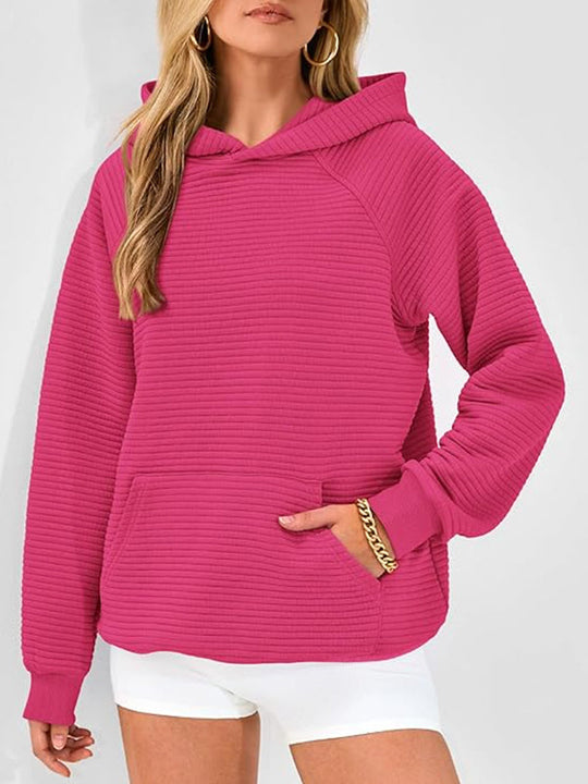 Damen Hoodie Mit Kapuze Und Kängurutasche