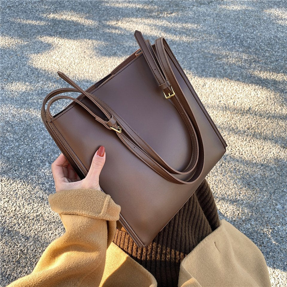 Vegane Leder-Shopper-Tasche Leicht und Strukturiert