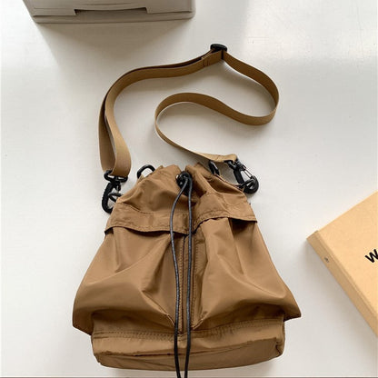 Nylon Kordelzug-Beuteltasche mit abnehmbarem Griff und Schultergurt