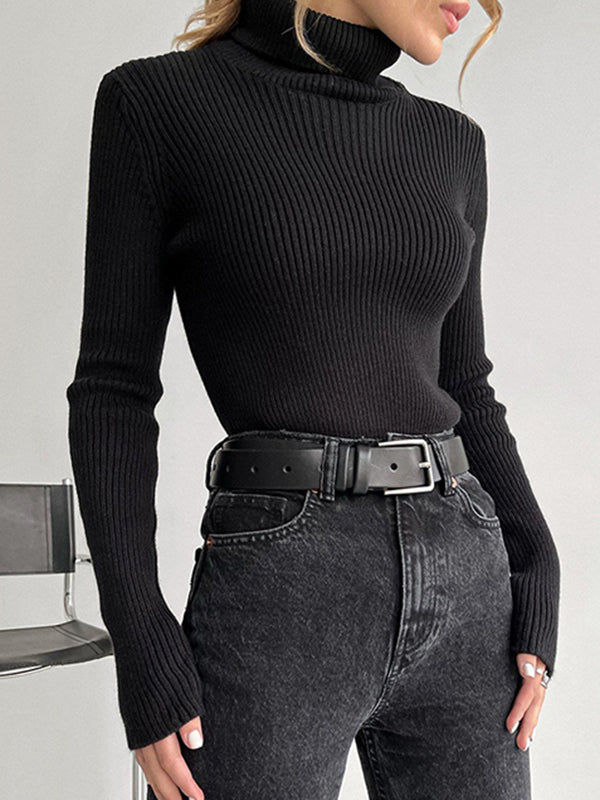 Damen Rollkragenpullover Mit Figurbetontem Schnitt